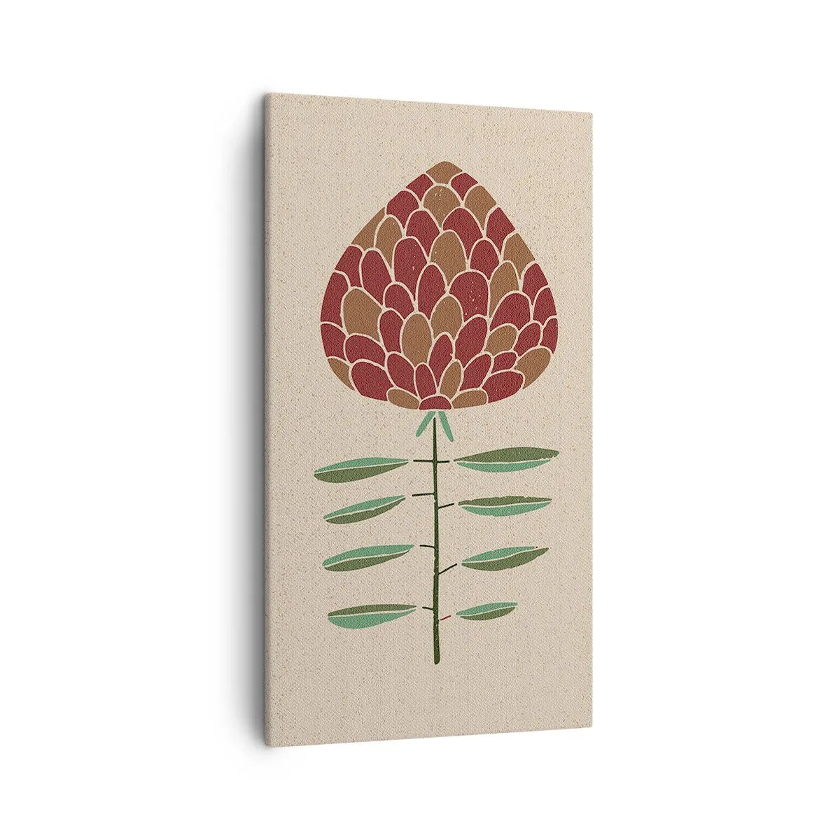 Cuadro sobre lienzo - Impresión de Imagen - Como una gran piña - 45x80 cm