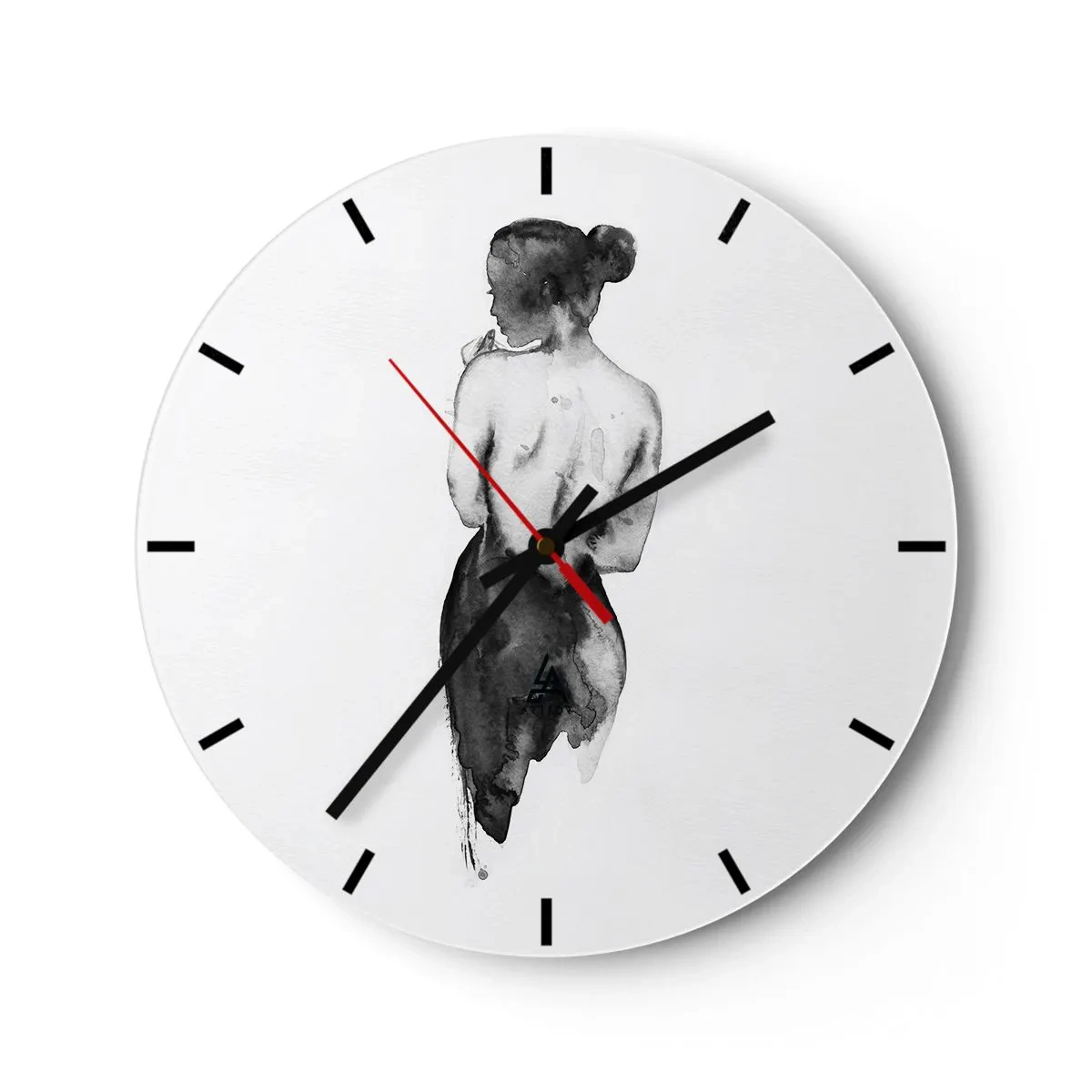 Reloj de pared - Reloj de vidrio - Sin ella el mundo deja de tener sentido - 40x40 cm