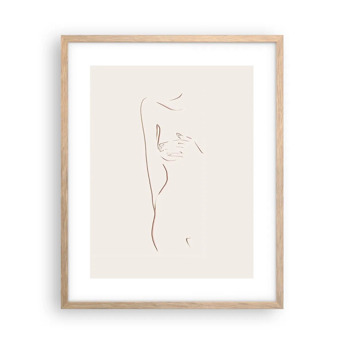 Póster en marco roble claro - La forma del deseo - 40x50 cm