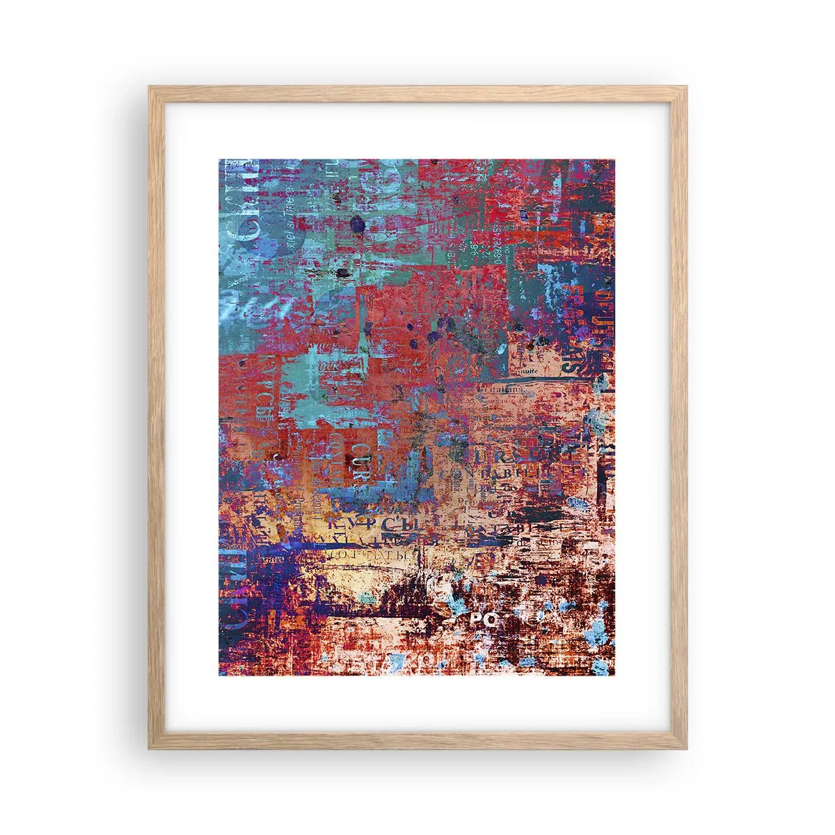 Póster en marco roble claro - Memoria y olvido - 40x50 cm