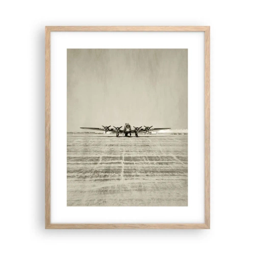 Póster en marco roble claro - Como siempre, preparado - 40x50 cm