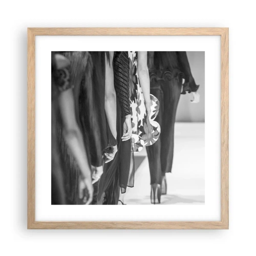 Póster en marco roble claro - Un desfile con estilo - 40x40 cm