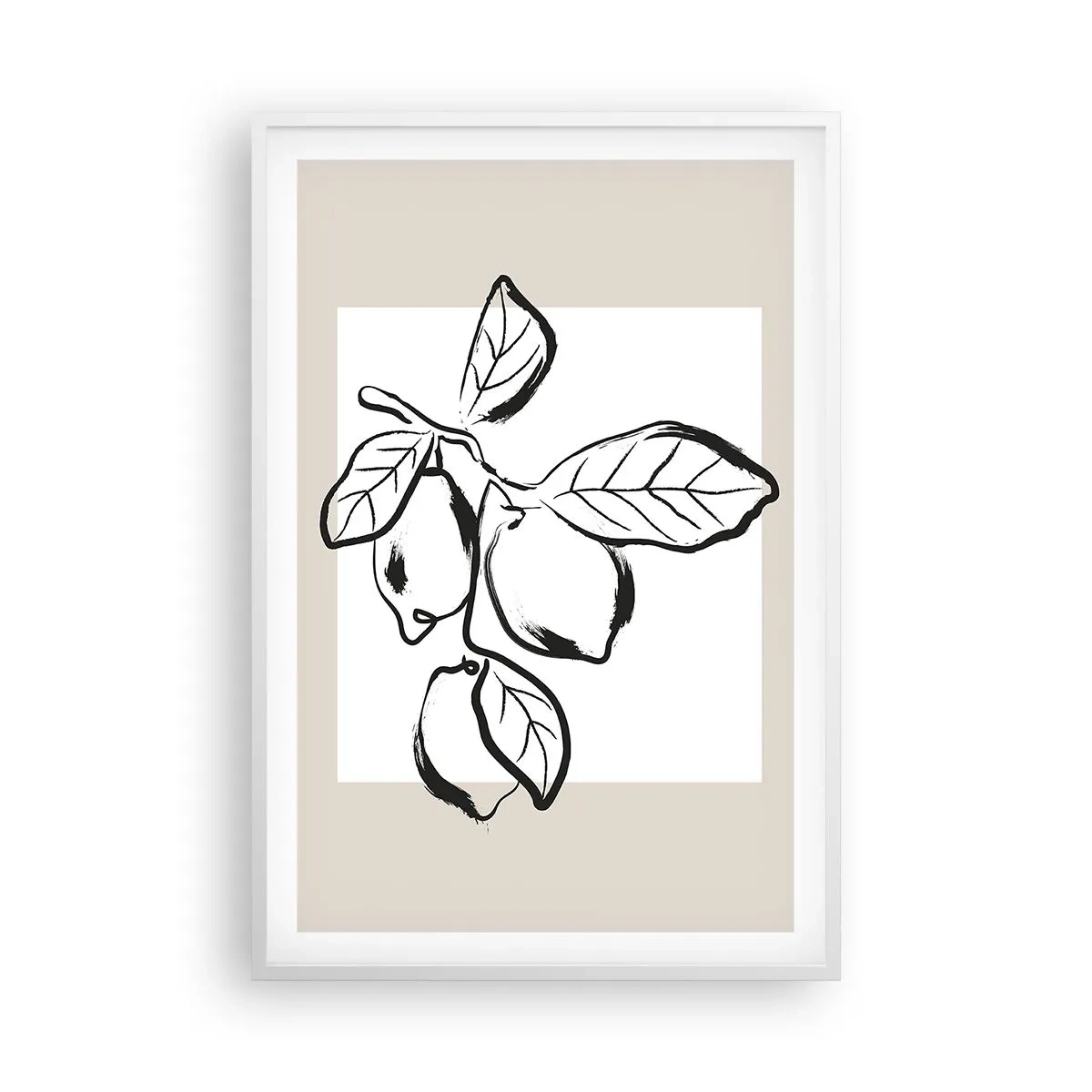 Póster en marco blanco - Donde el limón madura... - 61x91 cm