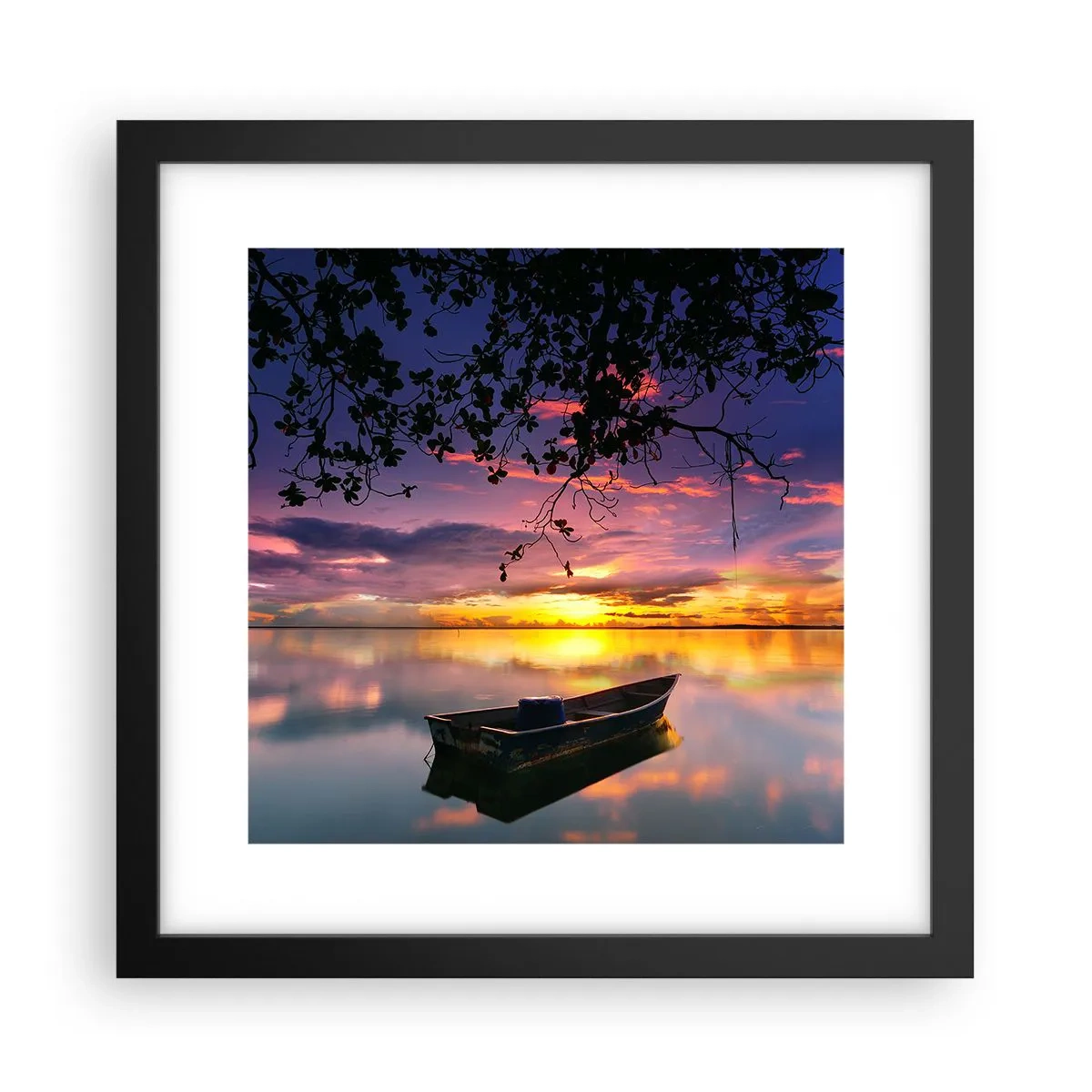 Póster en marco negro - Un cielo de ensueño - 30x30 cm