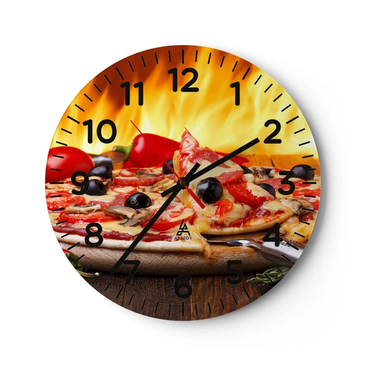 Reloj de pared - Reloj de vidrio - Desde Italia con amor - 30x30 cm
