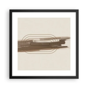 Póster en marco negro - Un soplo de gris - 40x40 cm