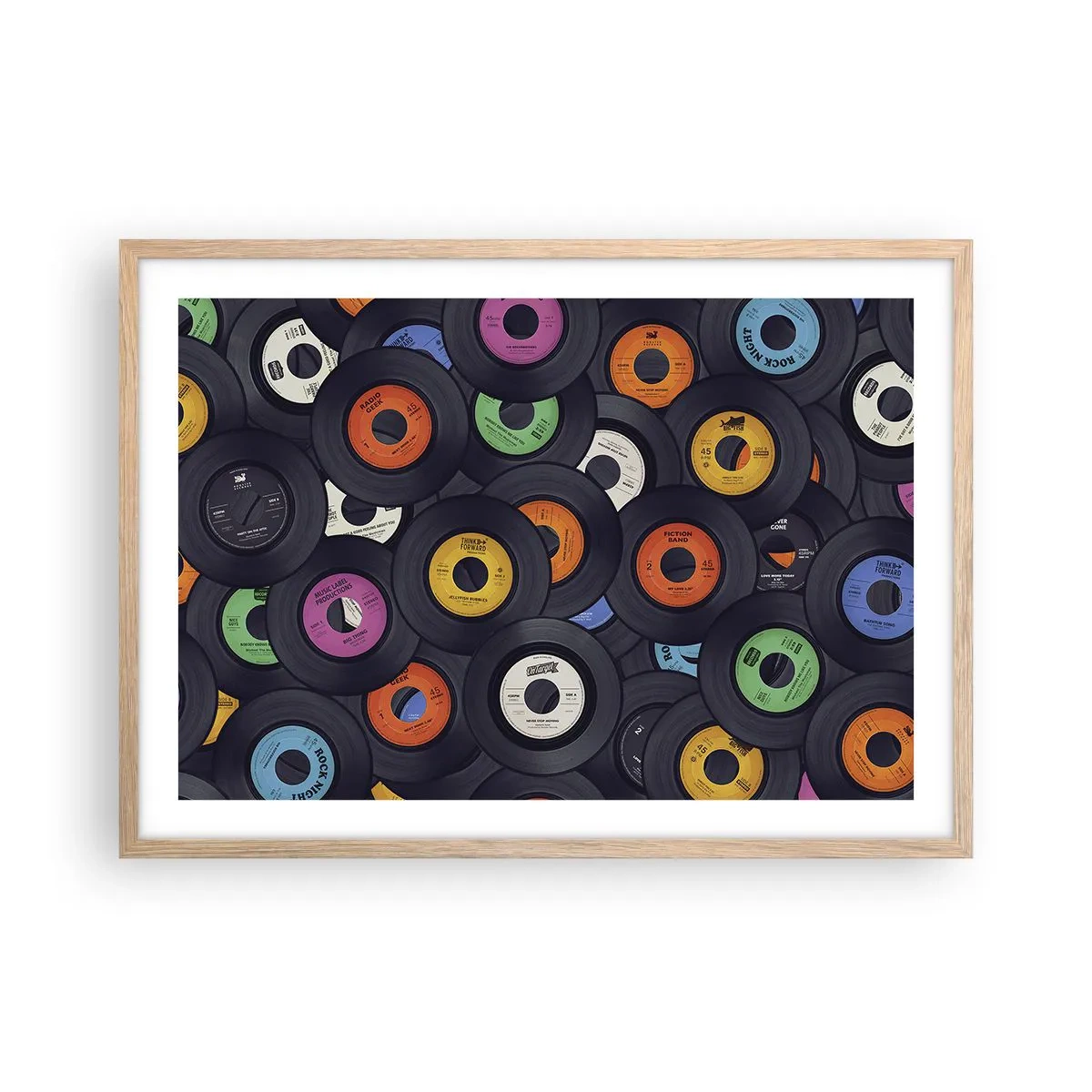 Póster en marco roble claro - Colores de los clásicos - 70x50 cm