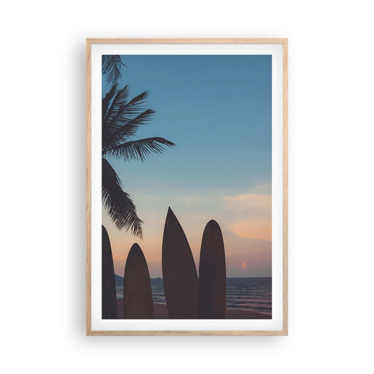 Póster en marco roble claro - Mañana también disfrutaremos - 61x91 cm