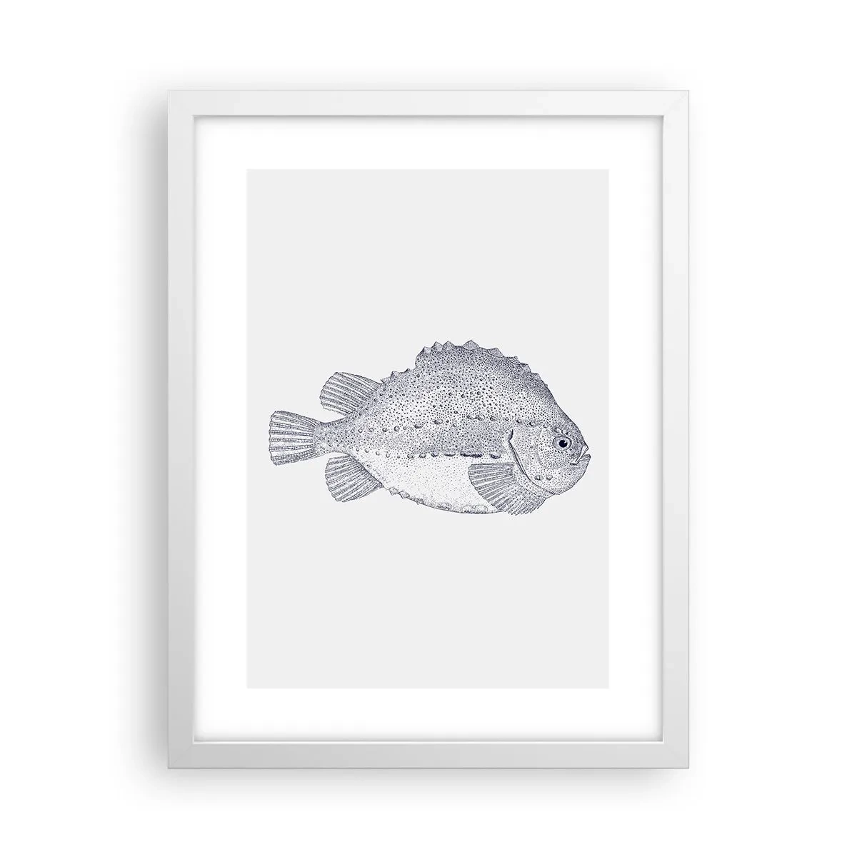 Póster en marco blanco - Para el álbum del naturalista - 30x40 cm