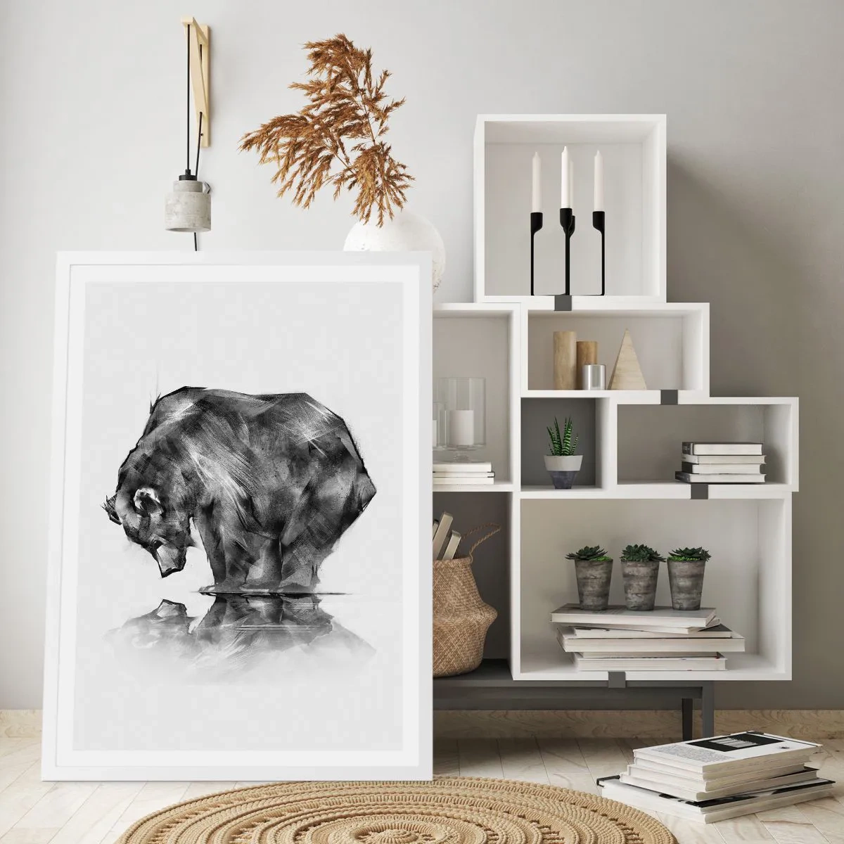 Póster en marco blanco - Es bueno ver a alguien cercano - 50x70 cm