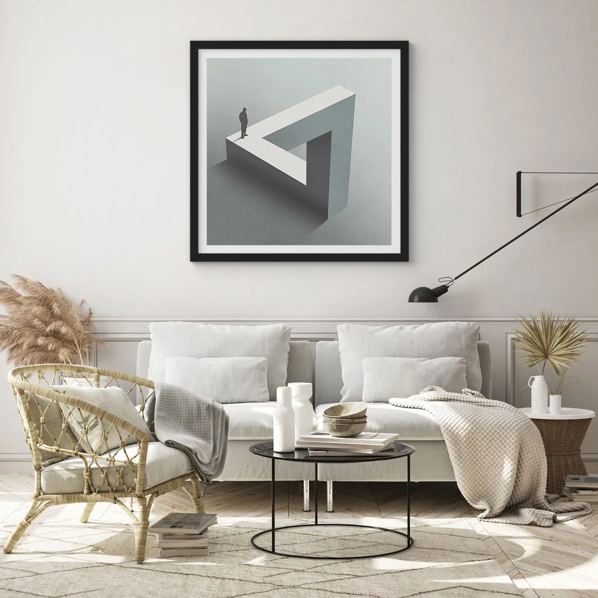 Póster en marco negro - Y, sin embargo, es posible - 60x60 cm