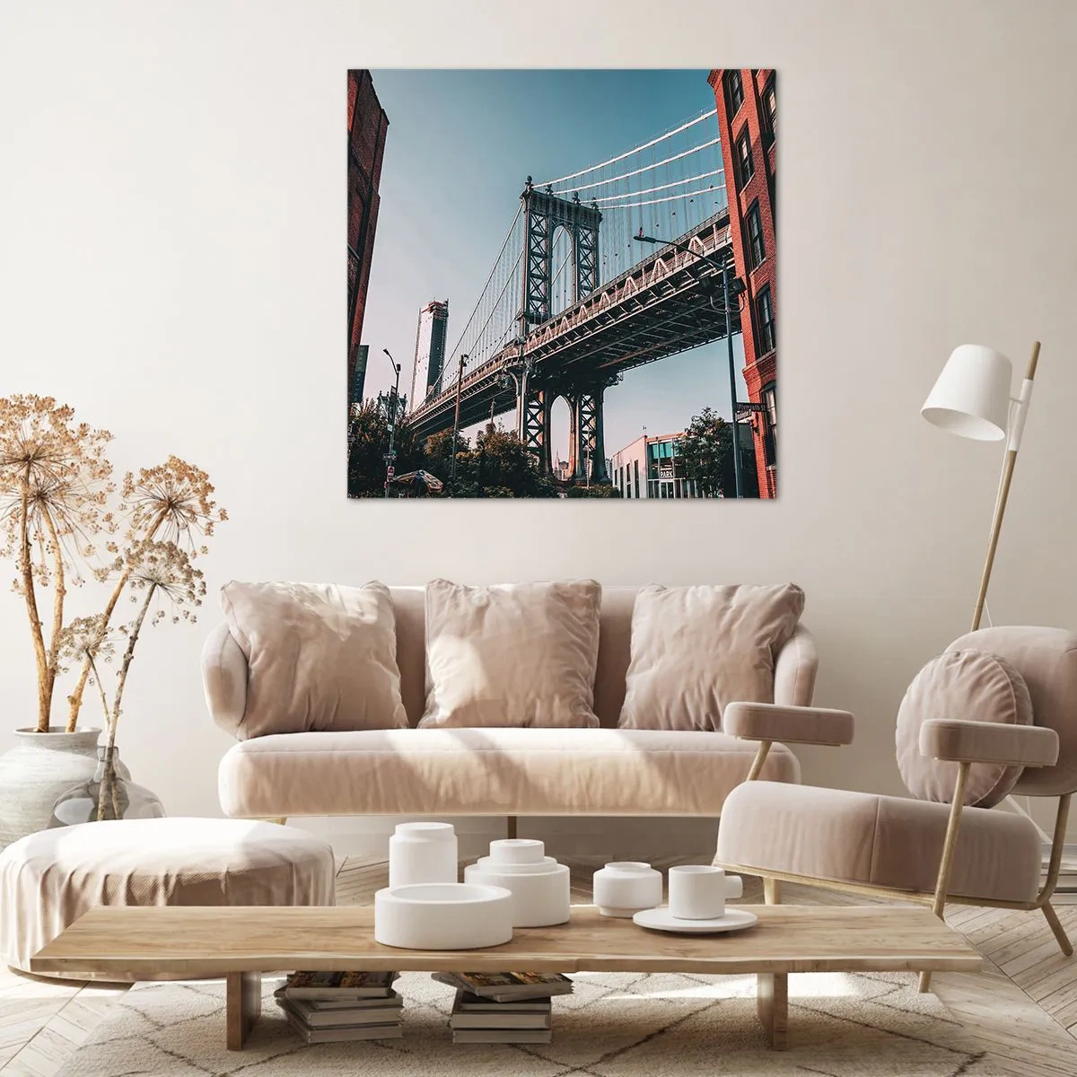 Cuadro sobre lienzo - Impresión de Imagen - Sobre el fluir de la ciudad - 40x40 cm