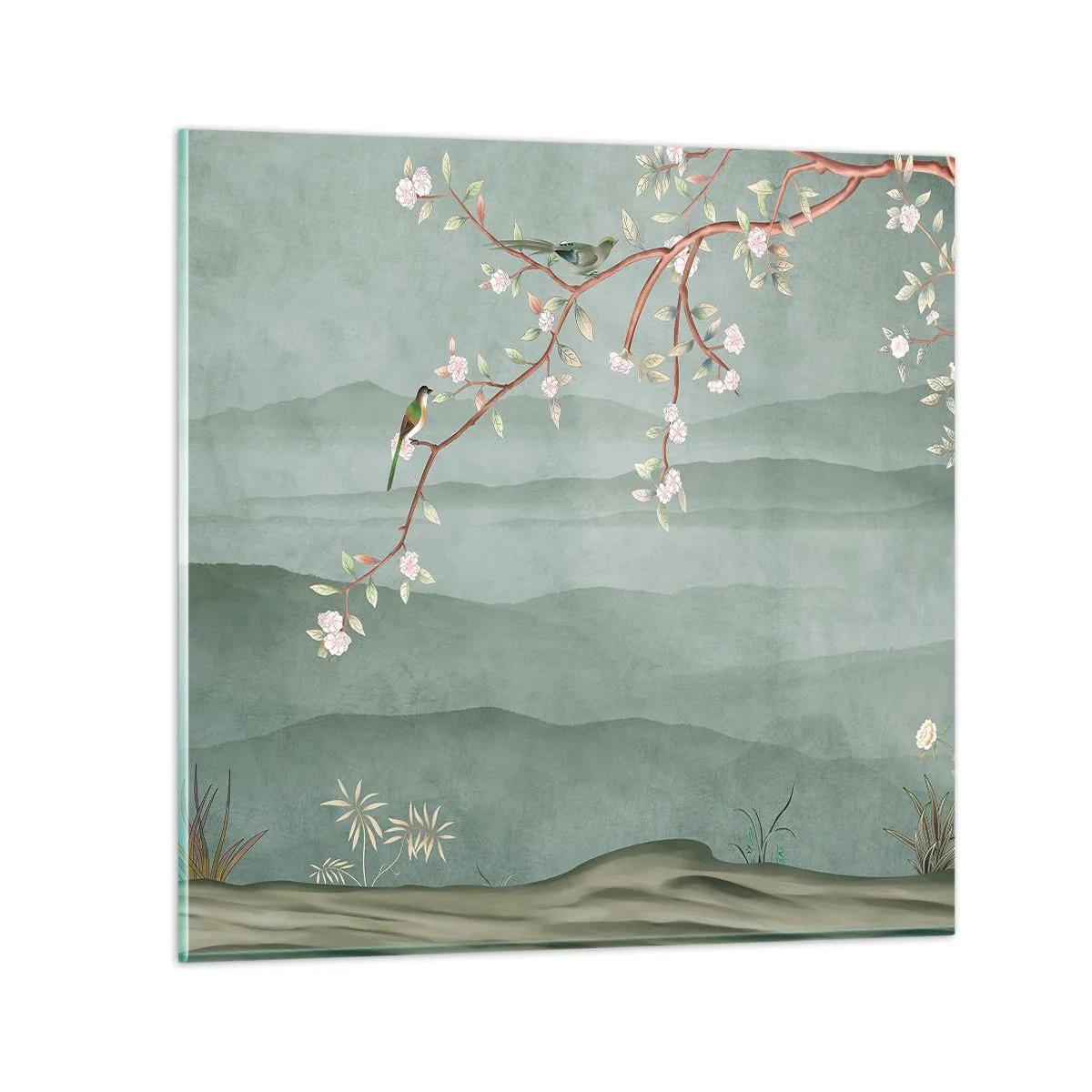 Cuadro sobre vidrio - Impresiones sobre Vidrio - Primavera, ah, eres tú - 30x30 cm