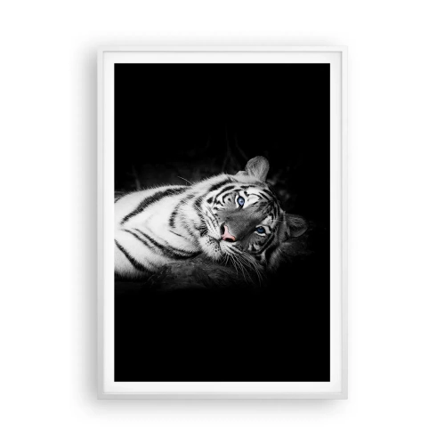 Póster en marco blanco - Salvaje y tranquilo - 70x100 cm