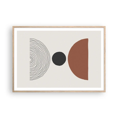 Póster en marco roble claro - En el centro de la atención - 100x70 cm
