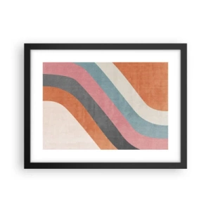 Póster en marco negro - Composición diagonal - movimiento - 40x30 cm