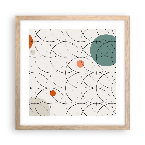 Póster en marco roble claro - Con espíritu pop-art - 40x40 cm