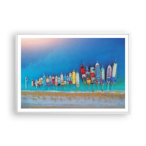 Póster en marco blanco - A vista de pájaro - 100x70 cm