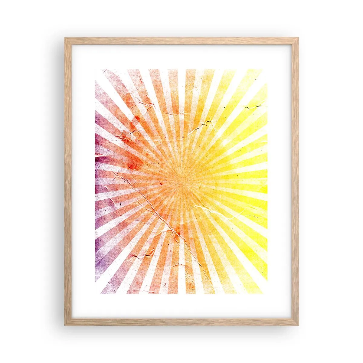 Póster en marco roble claro - Renacer del sol - 40x50 cm