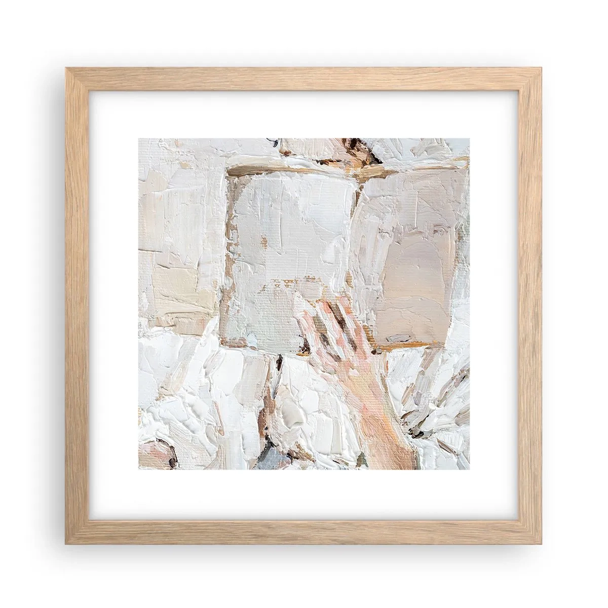 Póster en marco roble claro - En otro mundo - 30x30 cm