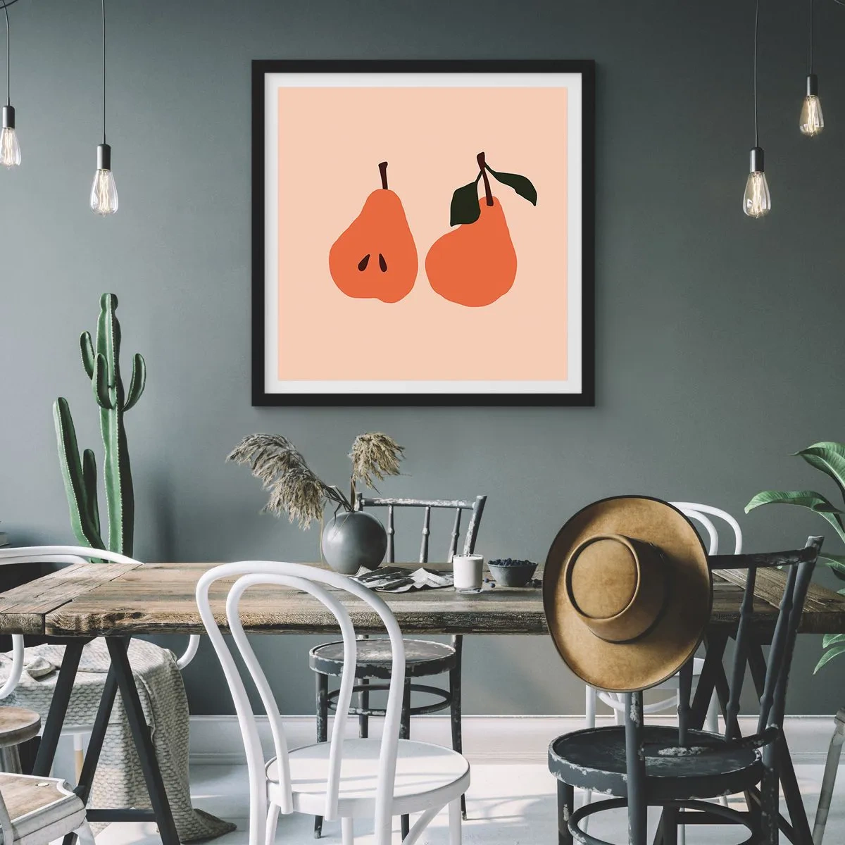 Póster en marco negro - La dulzura misma - 40x40 cm