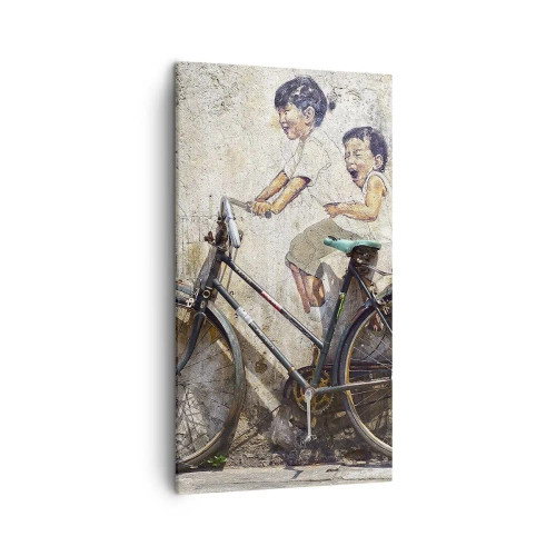 Cuadro sobre lienzo - Impresión de Imagen - ¿Verdadero o falso? - 45x80 cm