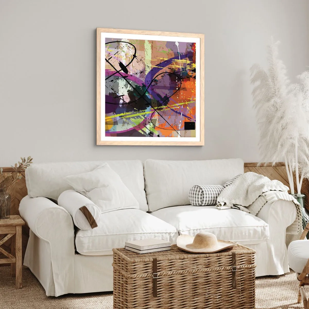 Póster en marco roble claro - Siempre hay más de un camino - 60x60 cm