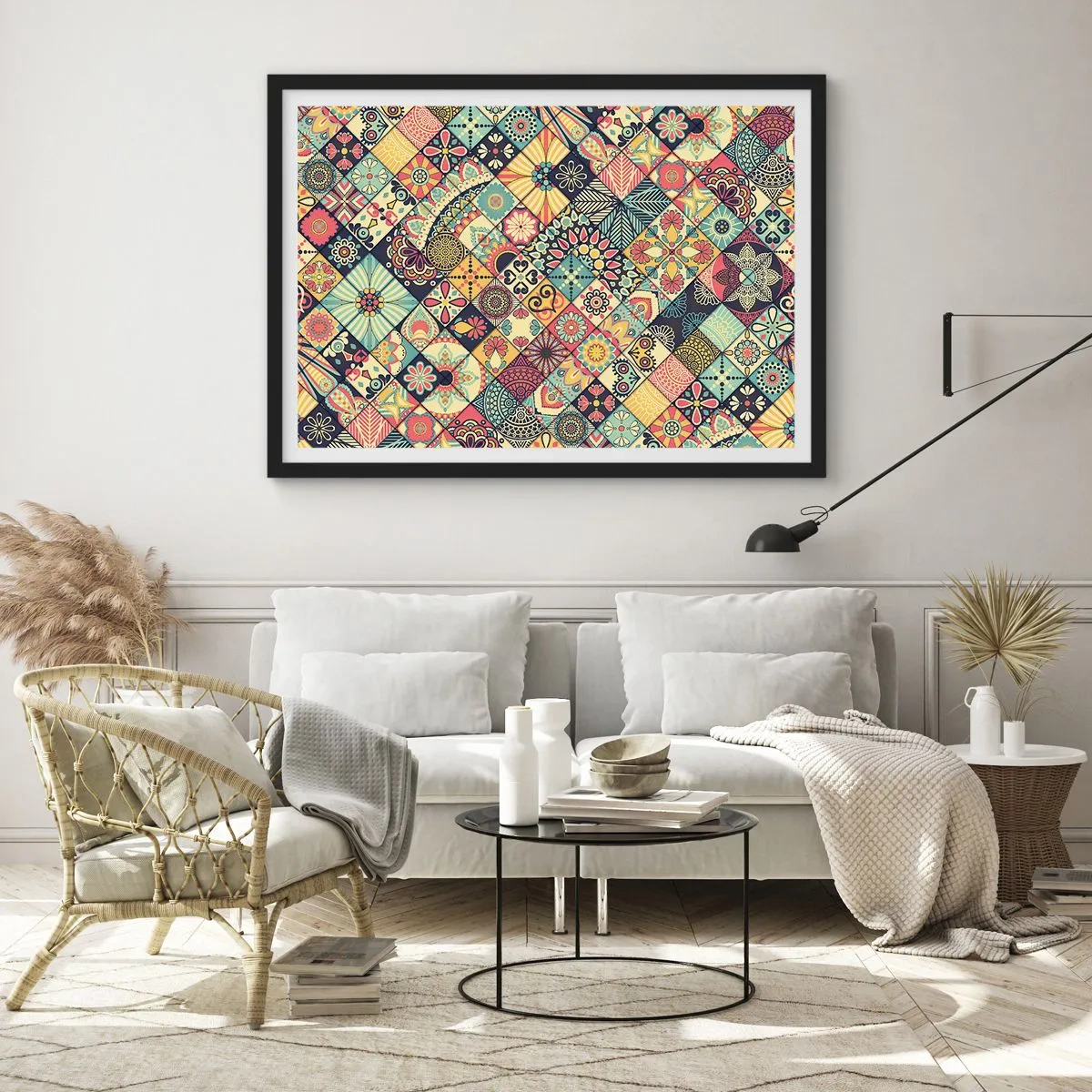Póster en marco negro - Clima marroquí - 40x30 cm
