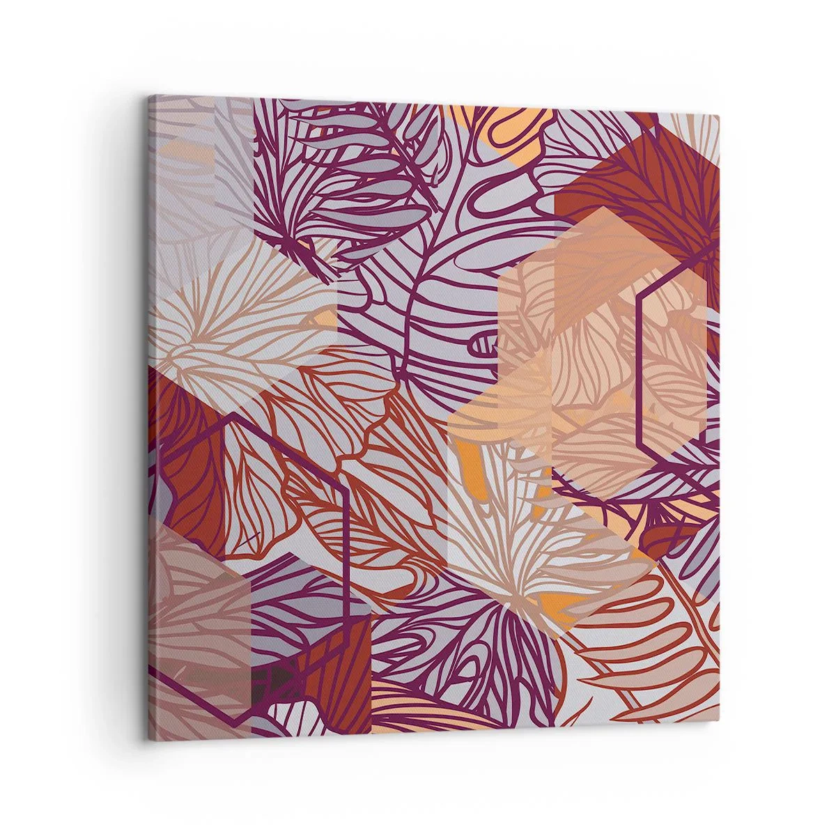 Cuadro sobre lienzo - Impresión de Imagen - La unión imposible de la geometría y la naturaleza - 60x60 cm