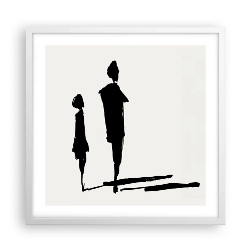 Póster en marco blanco - ¿Seguro que juntos? - 50x50 cm