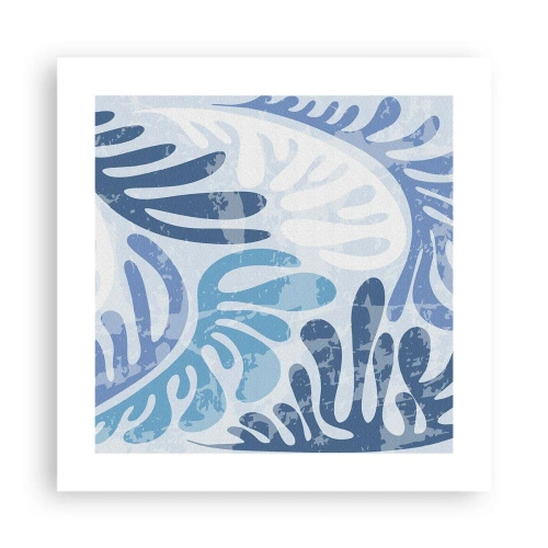 Póster - Helechos azules - 40x40 cm