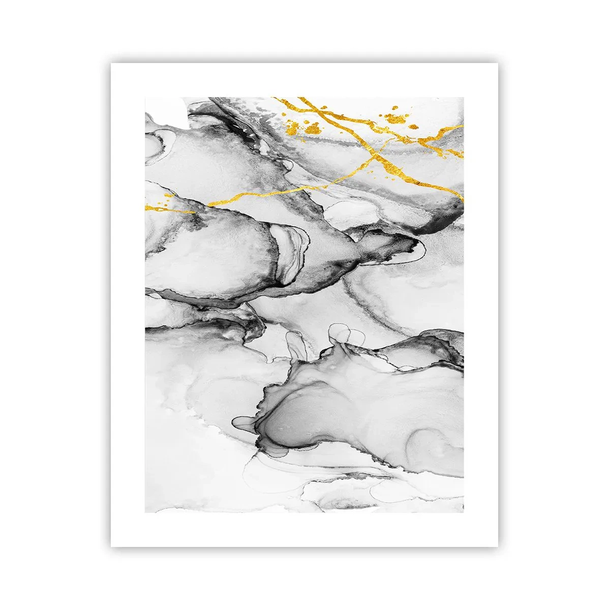 Póster - Composición con motivo de oro - 40x50 cm