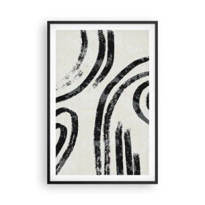 Póster en marco negro - A medias - 61x91 cm