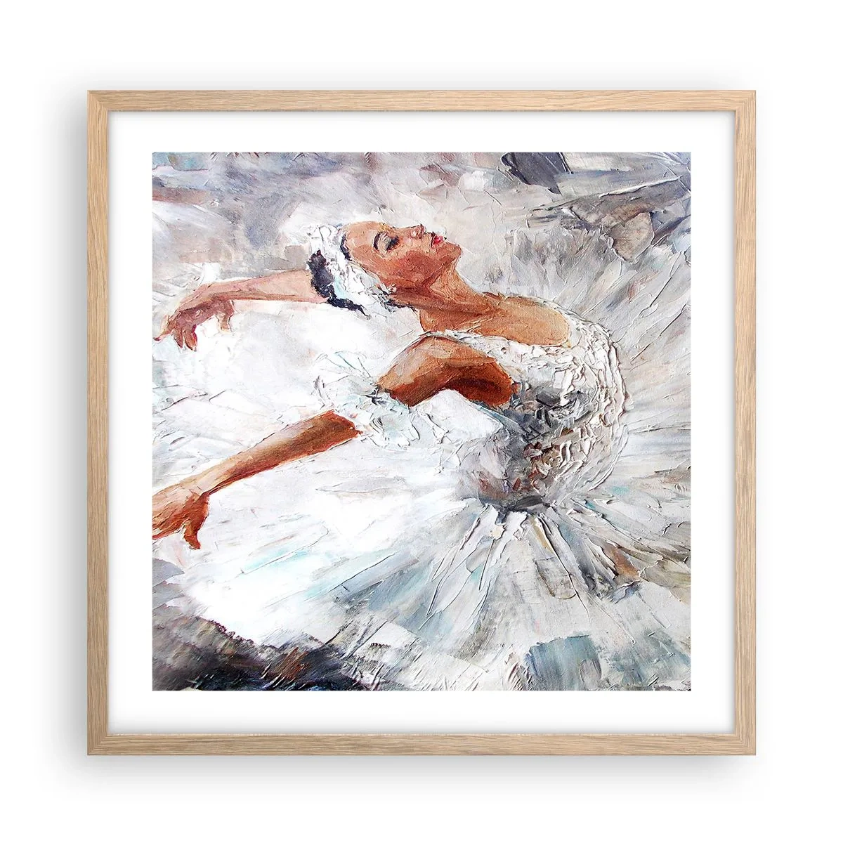 Póster en marco roble claro - Suave y ligera - 50x50 cm