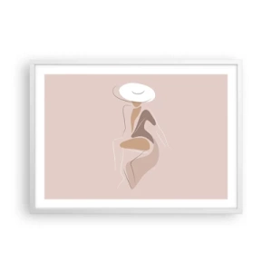 Póster en marco blanco - Una auténtica dama - 70x50 cm