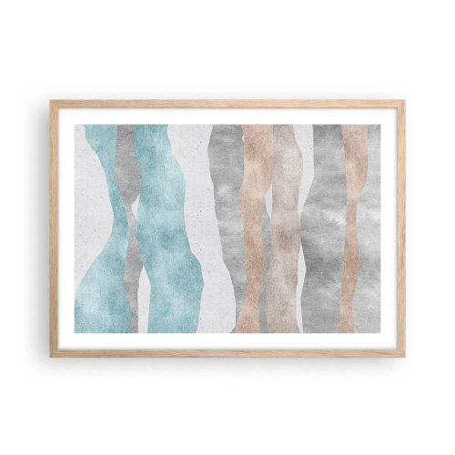 Póster en marco roble claro - Un estudio de la cercanía - 70x50 cm