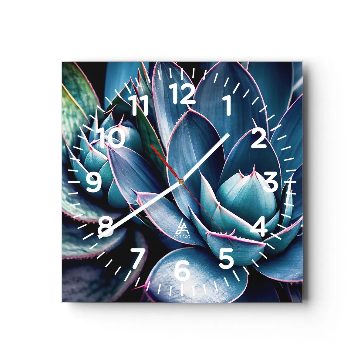 Reloj de pared - Reloj de vidrio - Fuerza vital - 30x30 cm