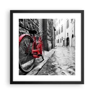 Póster en marco negro - La verdadera belleza no envejece - 40x40 cm