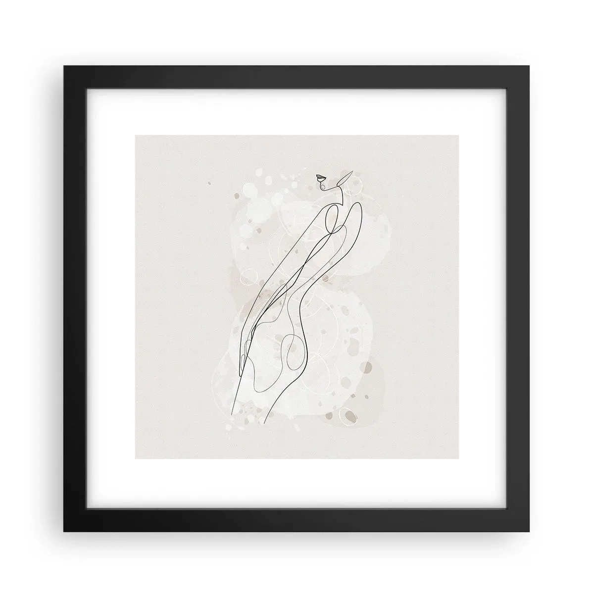 Póster en marco negro - Una mirada no dice nada y al mismo tiempo lo dice todo - 30x30 cm