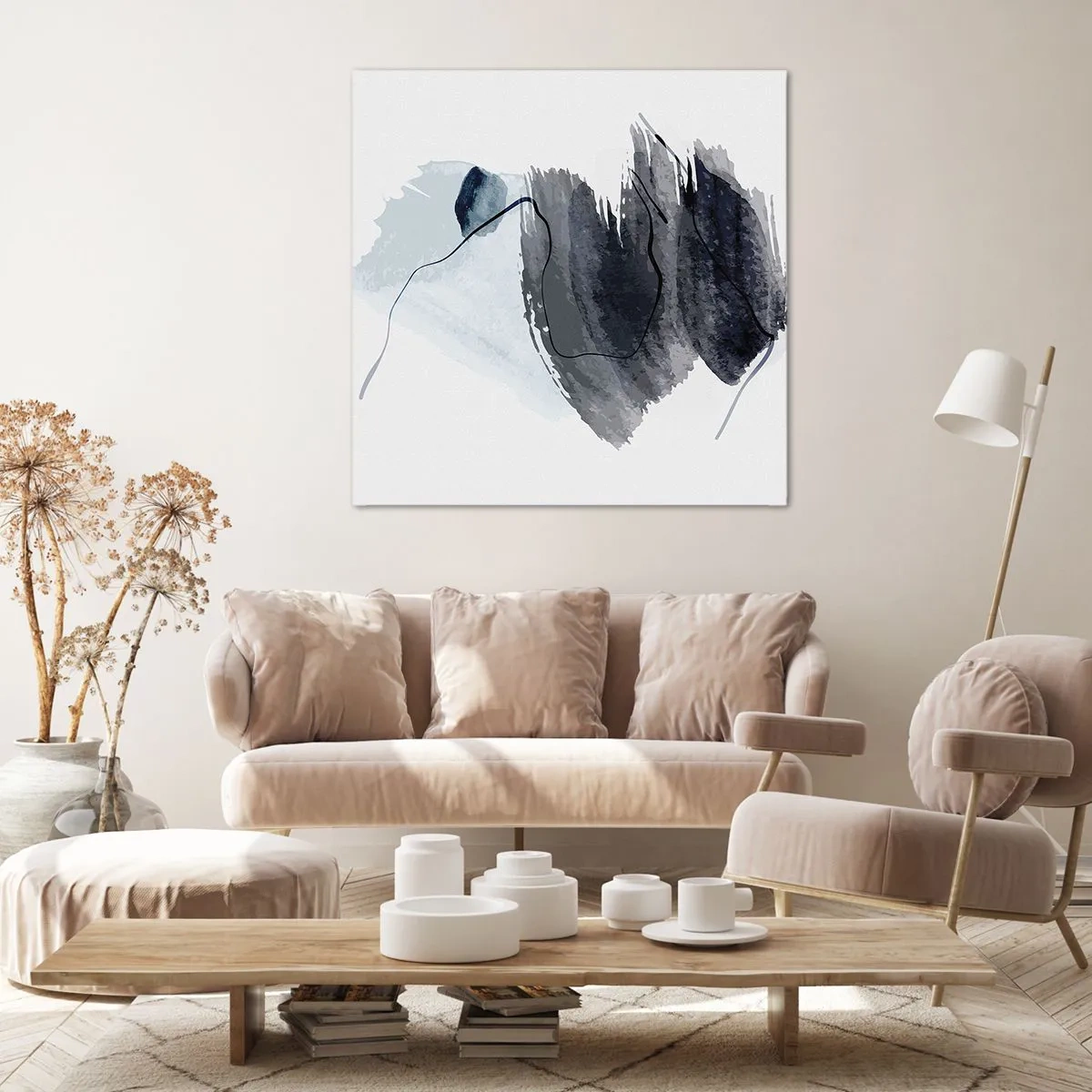 Cuadro sobre lienzo - Impresión de Imagen - Intensidad y movimiento - 40x40 cm