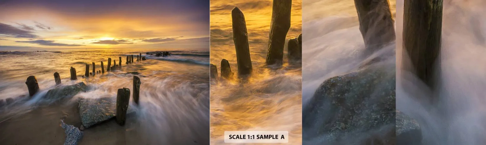 Muestra de fotomural autoadhesivo Deluxe Sticker - La cruda belleza del Báltico - Paisaje, mar Báltico, Playa - 100x30 cm