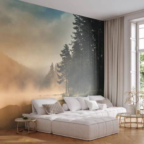 Fotomural personalizado Standard Eco - El nacimiento de un día - Paisaje, Lago, Bosque