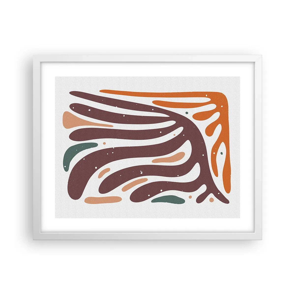 Póster en marco blanco - Composición orgánica - 50x40 cm