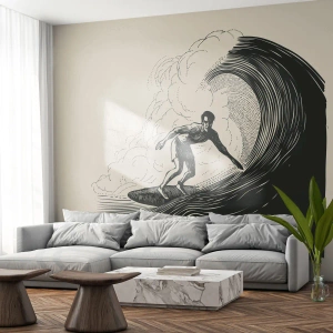Fotomural Autadhesivo Deluxe Sticker - Rey de la ola - Ola, Surf, Deporte - 250x175 cm