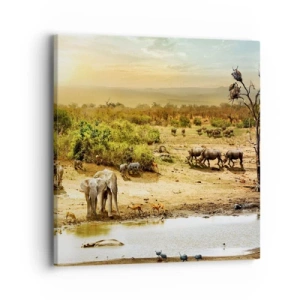 Cuadro sobre lienzo - Impresión de Imagen - Y del Edén fluyó un río... - 40x40 cm