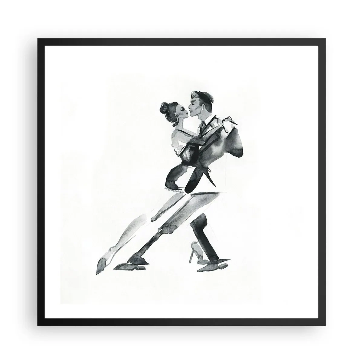Póster en marco negro - Todos al son de la música - 60x60 cm