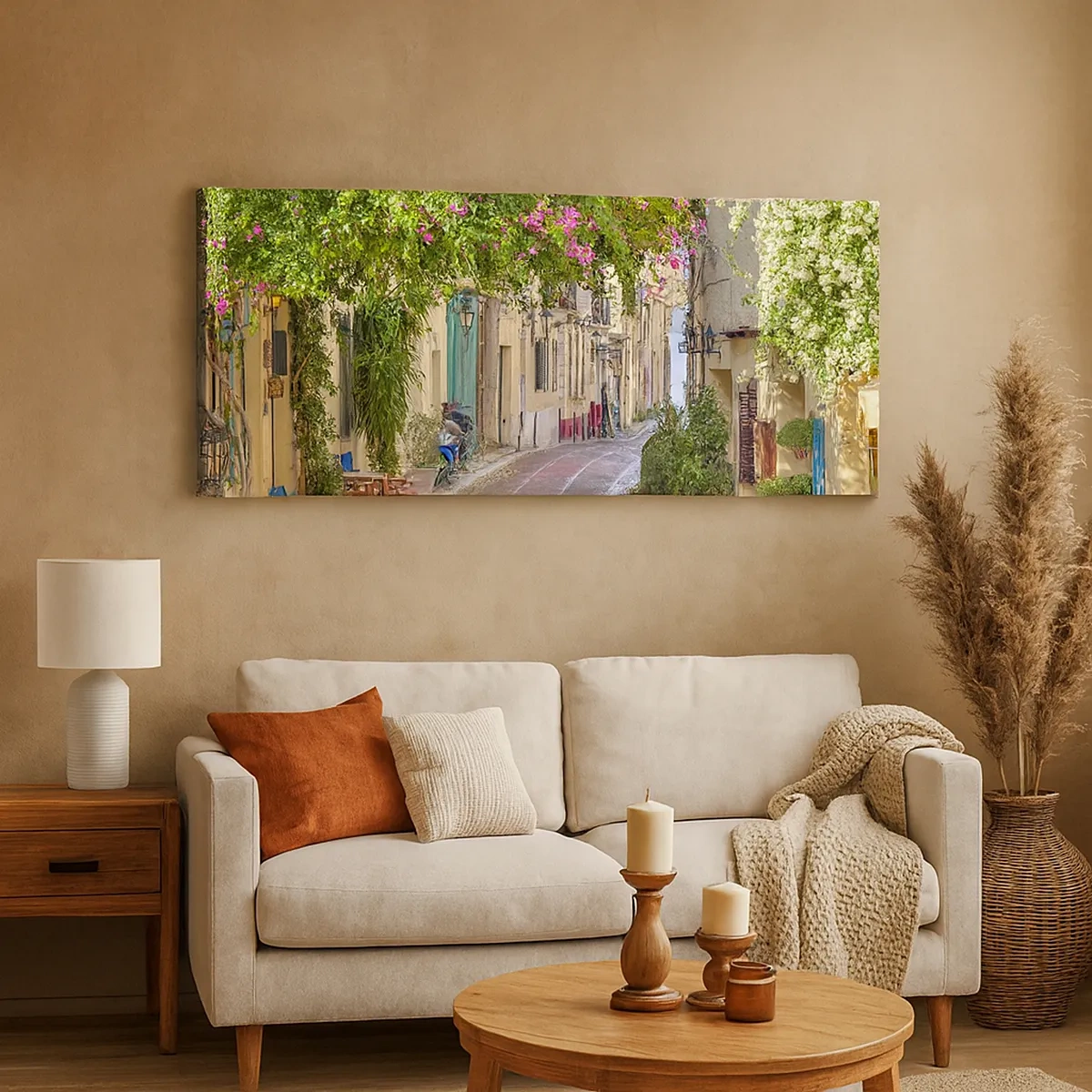 Cuadro sobre lienzo - Impresión de Imagen - Un callejón floreciente - 30x30 cm