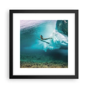 Póster en marco negro - Mundo submarino - 30x30 cm