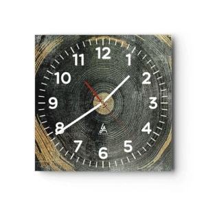 Reloj de pared - Reloj de vidrio - Cambio y perpetuidad - 30x30 cm