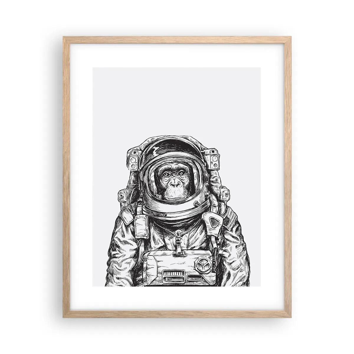 Póster en marco roble claro - Evolución alternativa - 40x50 cm